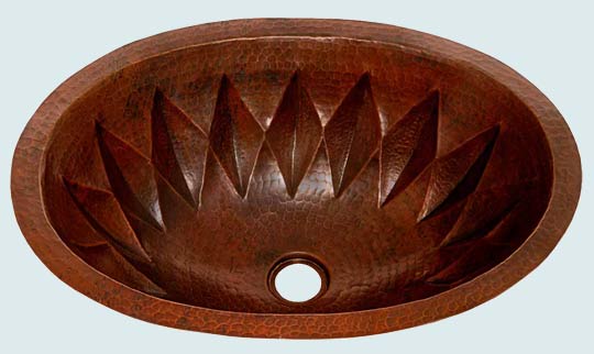 Handcrafted-Copper-Bath Sinks-Starburst Oval