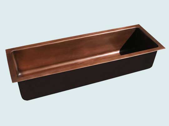 Handcrafted-Copper-Kitchen Sinks-31" Trough 