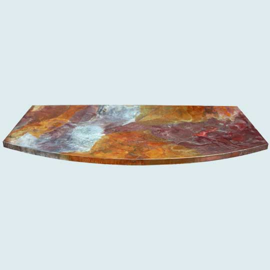 Handcrafted-Copper-Countertops-Lori's Bold Patina & Curve Front