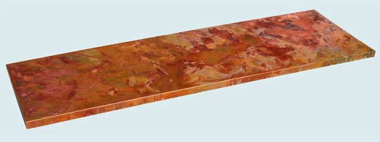 Handcrafted-Copper-Countertops-Crackling Fire Old World Patina