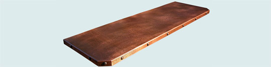 Handcrafted-Copper-Countertops-Clavos On Reverse Hammered Bar