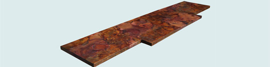 Handcrafted-Copper-Countertops-Lori's Bold Old World Patina,Extended Front