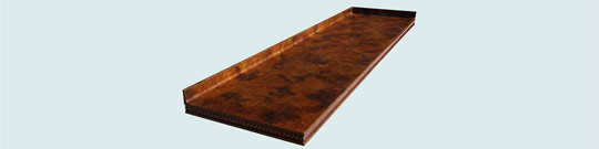 Handcrafted-Copper-Countertops-Renoir Finish Braid Detail