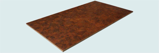 Handcrafted-Copper-Countertops-Renoir Old World Patina On Island Top 