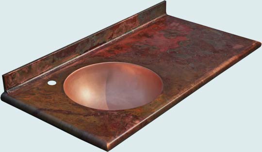 Handcrafted-Copper-Countertops-Guest Bath W/ Round Sink