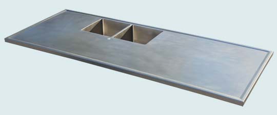 Handcrafted-Stainless-Countertops-Marine Edges & Integral Double Sink