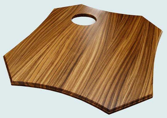 Handcrafted-Zebrawood-Wood Countertop-Zebrawood
