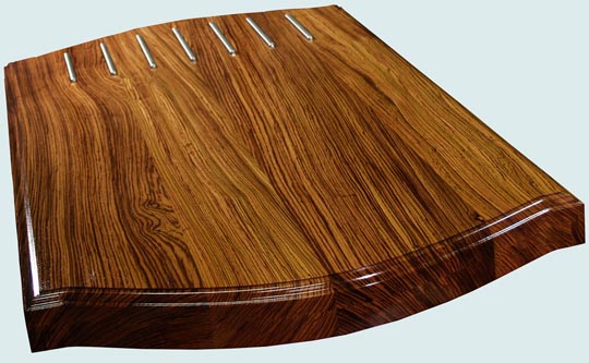 Handcrafted-Zebrawood-Wood Countertop-Face grain Zebrawood