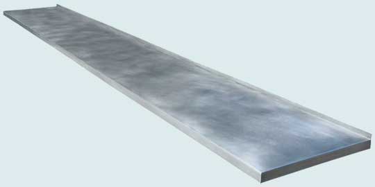 Handcrafted-Zinc-Countertops-Very Long W/ Normandie Edges