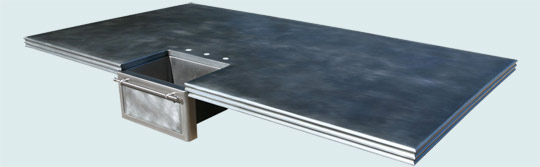 Handcrafted-Zinc-Countertops-Grand Scale Island