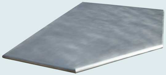 Handcrafted-Zinc-Countertops-5-Sided Bullnose Island